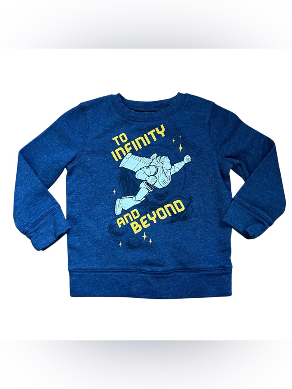 Disney Jumping Beans Buzz Lightyear Toy Story Space Sweatshirt Blue Fleece 3T